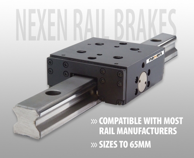 Nexen Offers Profile Guide Rail Brakes in Additional Sizes with Wider Compatibility