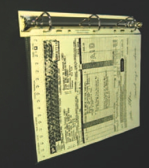 Magnetic document binder keeps work orders to hand