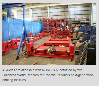 Robotic Parking Systems Relies on NORD for Automated Parking Facilities