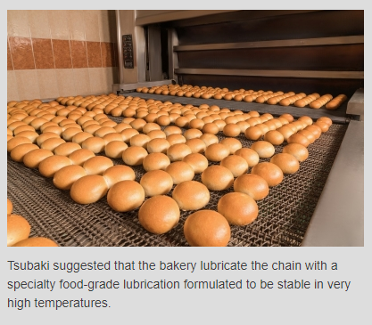 Tsubaki Conveyor Chain Offers Cost Savings for Commercial Bakery