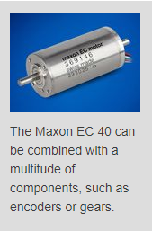 40 mm Maxon Motor Offers High-Power Density