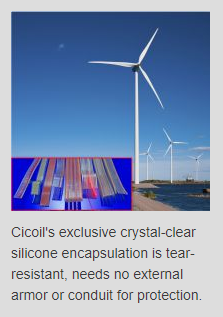 Cicoil Offers Silicone Cables for Wind Applications