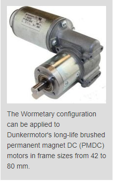 Dunkermotor Releases Wormetary Gearmotor Configuration