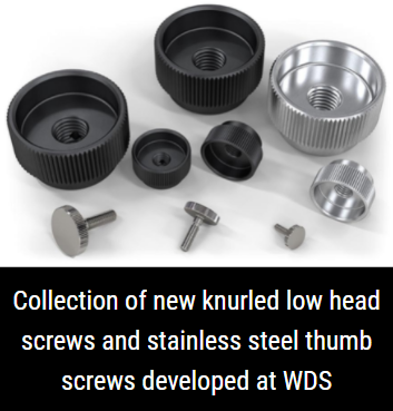 Low head knurled thumb screw meets DIN standard