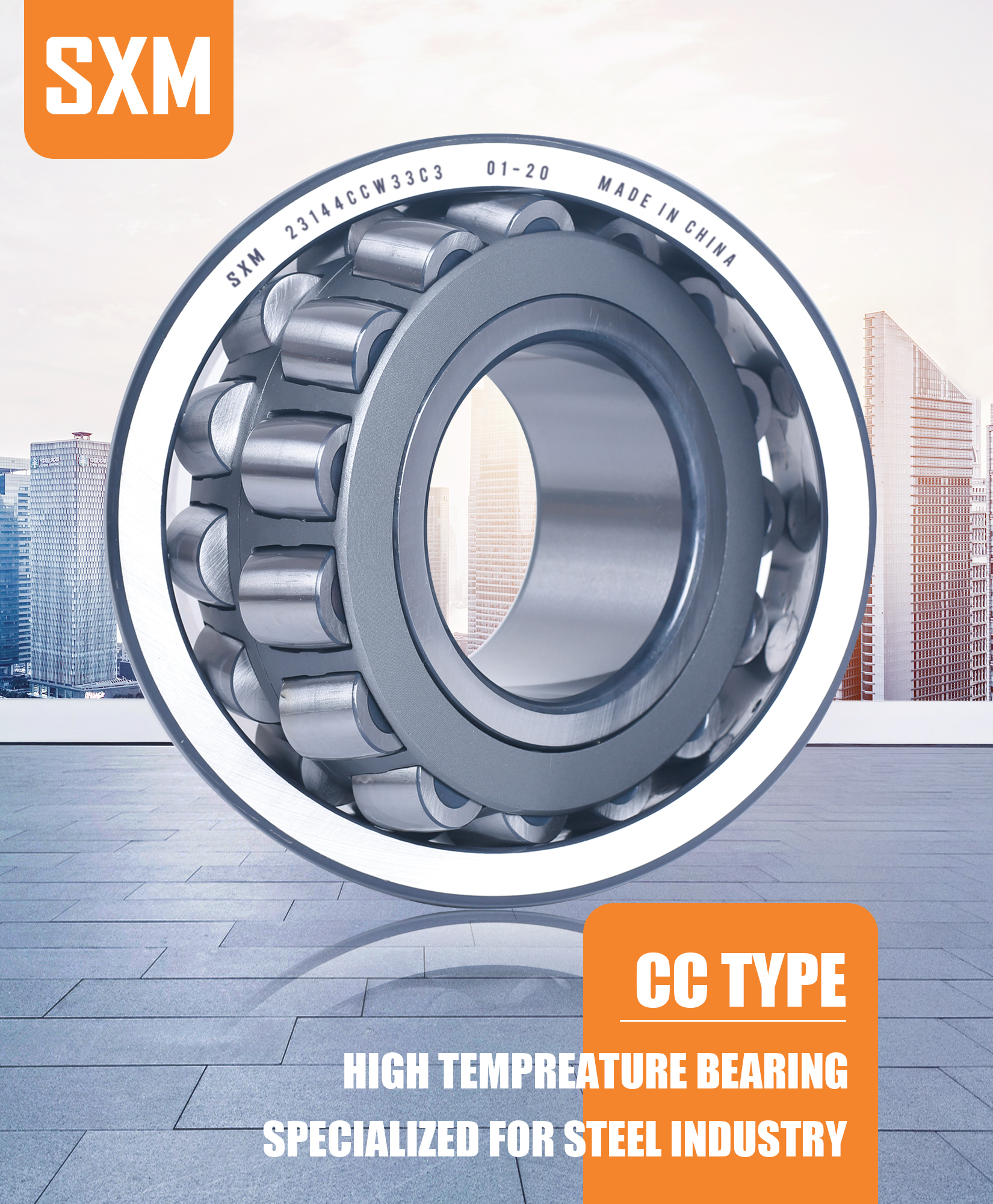 High Radial Load Low Noise High Temperature C3 Clearance Price Double Row Spherical Roller Bearing