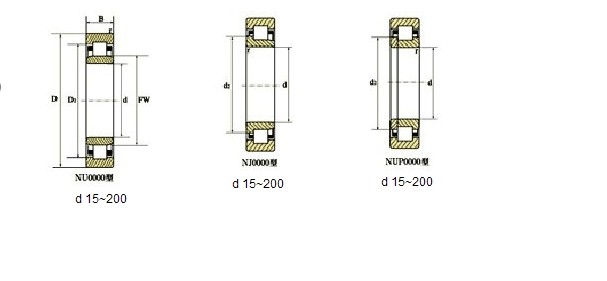Cylindrical roller bearing >>d 15~200