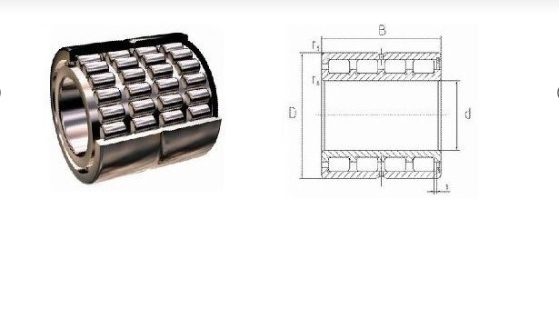 Multi-stage full complement cylindrical roller bearing