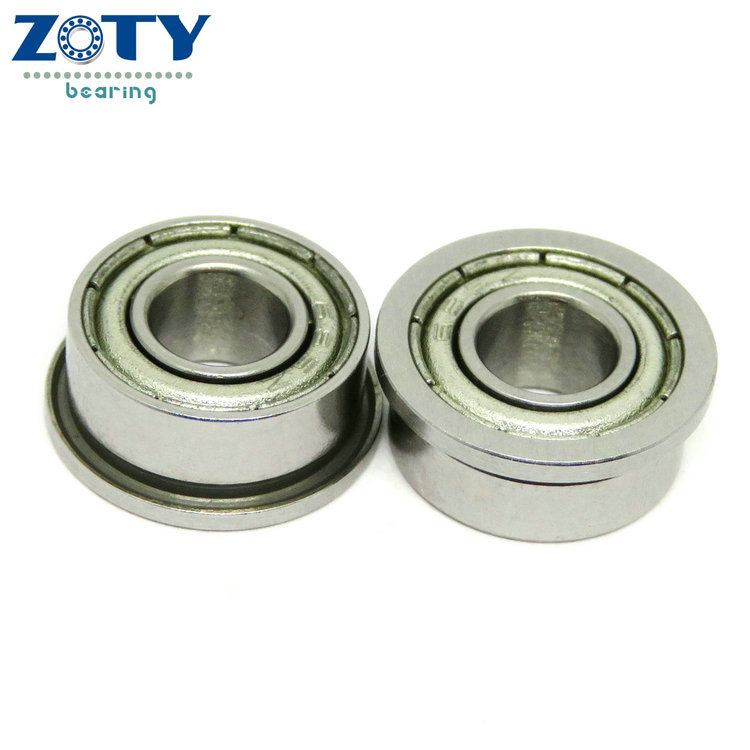 Buy metric mini MF84ZZ flanged ball bearing 4x8x3mm